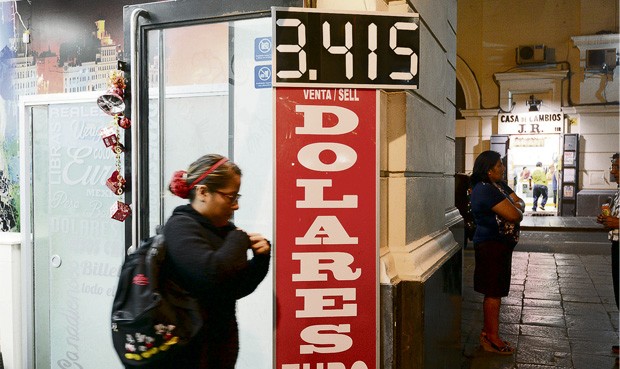 BCR vende US$ 60 mllns y no detiene disparada del dÃ³lar que trepÃ³ a S/. 3,407